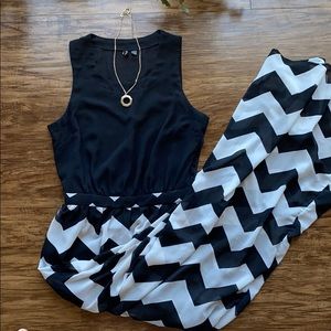 Chevron Maxi dress